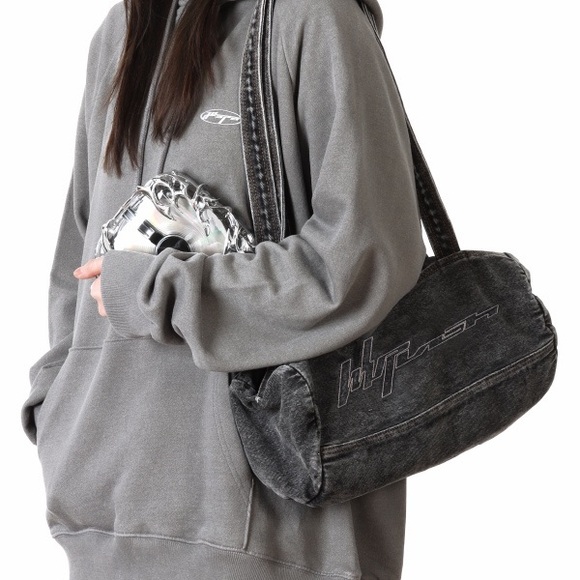 Handbags - aespa rare pop up event whiplash denim  Shoulder Bag with Logo